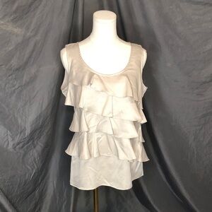 GAP Women's Ruffle Blouse - Silver